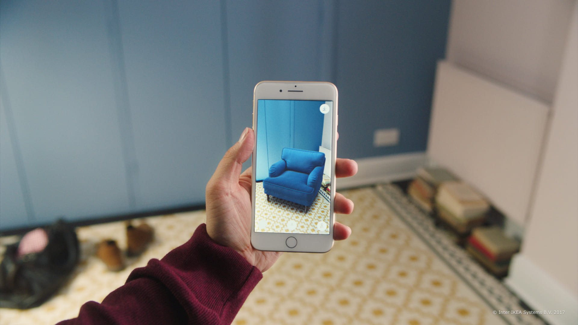 An example of augmented reality app development in retail - Ikea app
