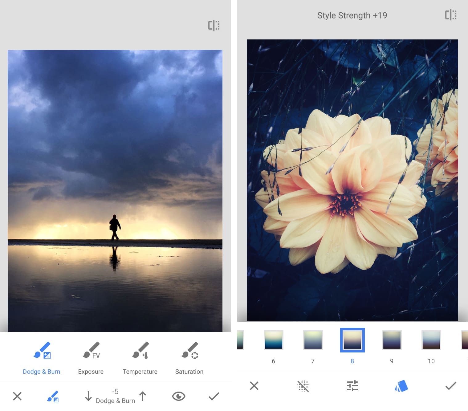 Photo editing app development like Snapseed