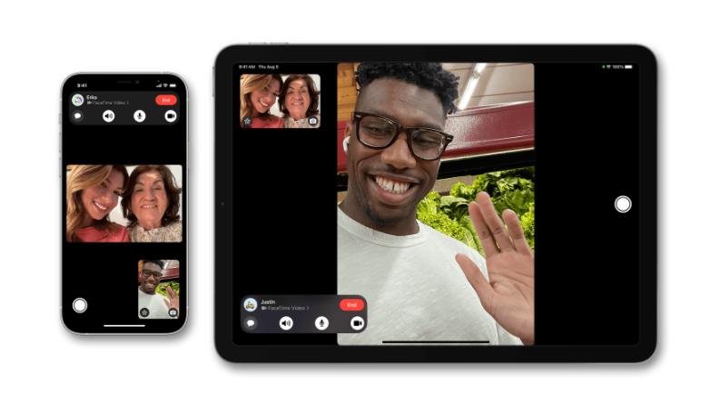 FaceTime interface that you can consider to make a video chat app