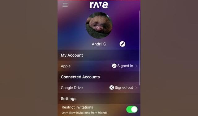Rave interface that you can consider to make a video chat app