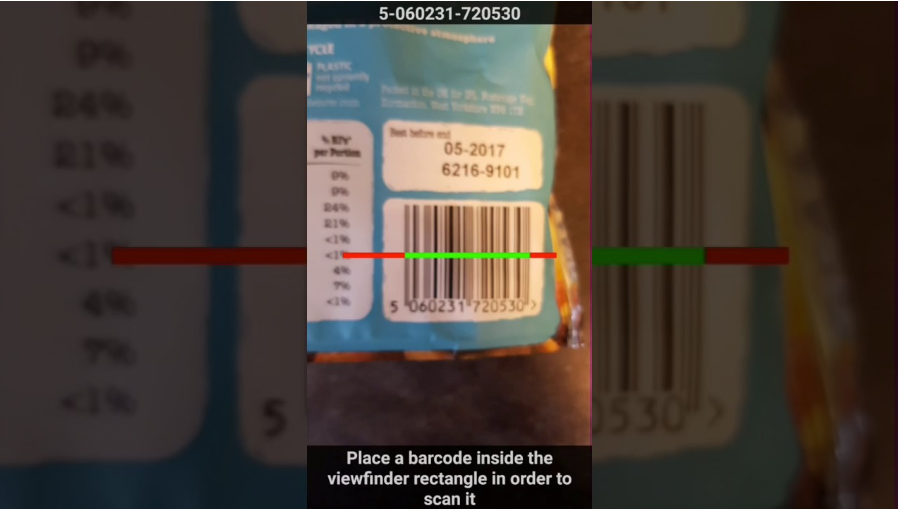 How to make a nutrition app? Example of barcode scanner